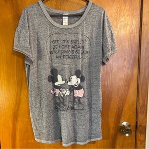 Disney Heather Gray Sleepwear Top